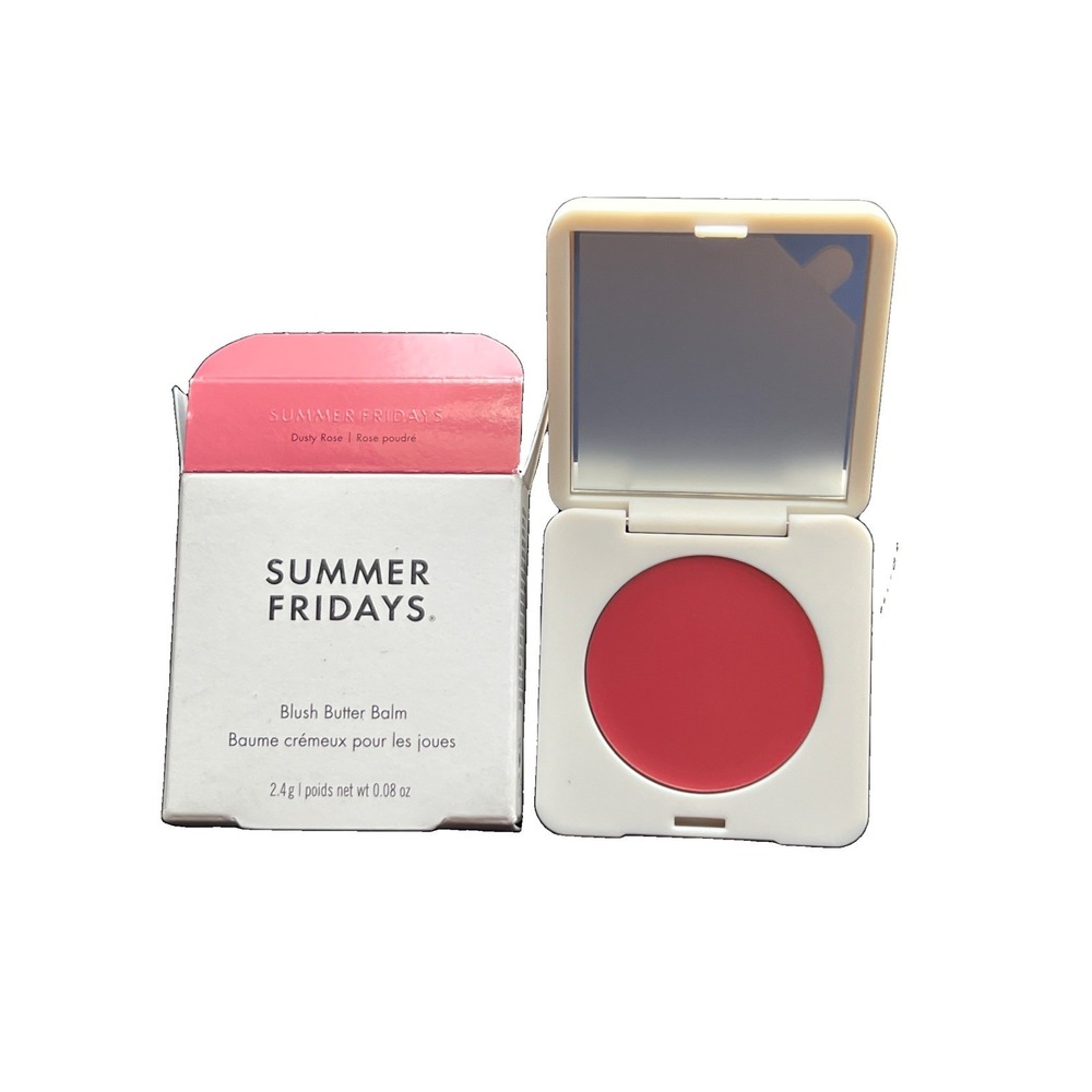 New Summer Fridays Blush Butter Balm 0.08 oz/2.4g Dusty Rose Pink